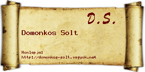 Domonkos Solt névjegykártya